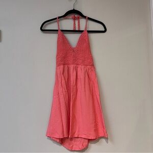 By the Sea Peach Halter Knit Top/Dress